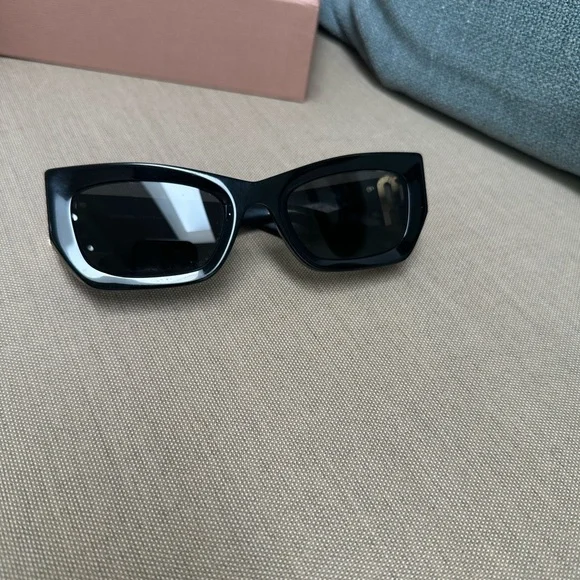 Miu Miu Black Sunglasses with Pink Case display picture 1